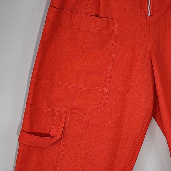 Urban Outfitters Linen Blend Low Rise Cargo Pants - Picture 4 of 11